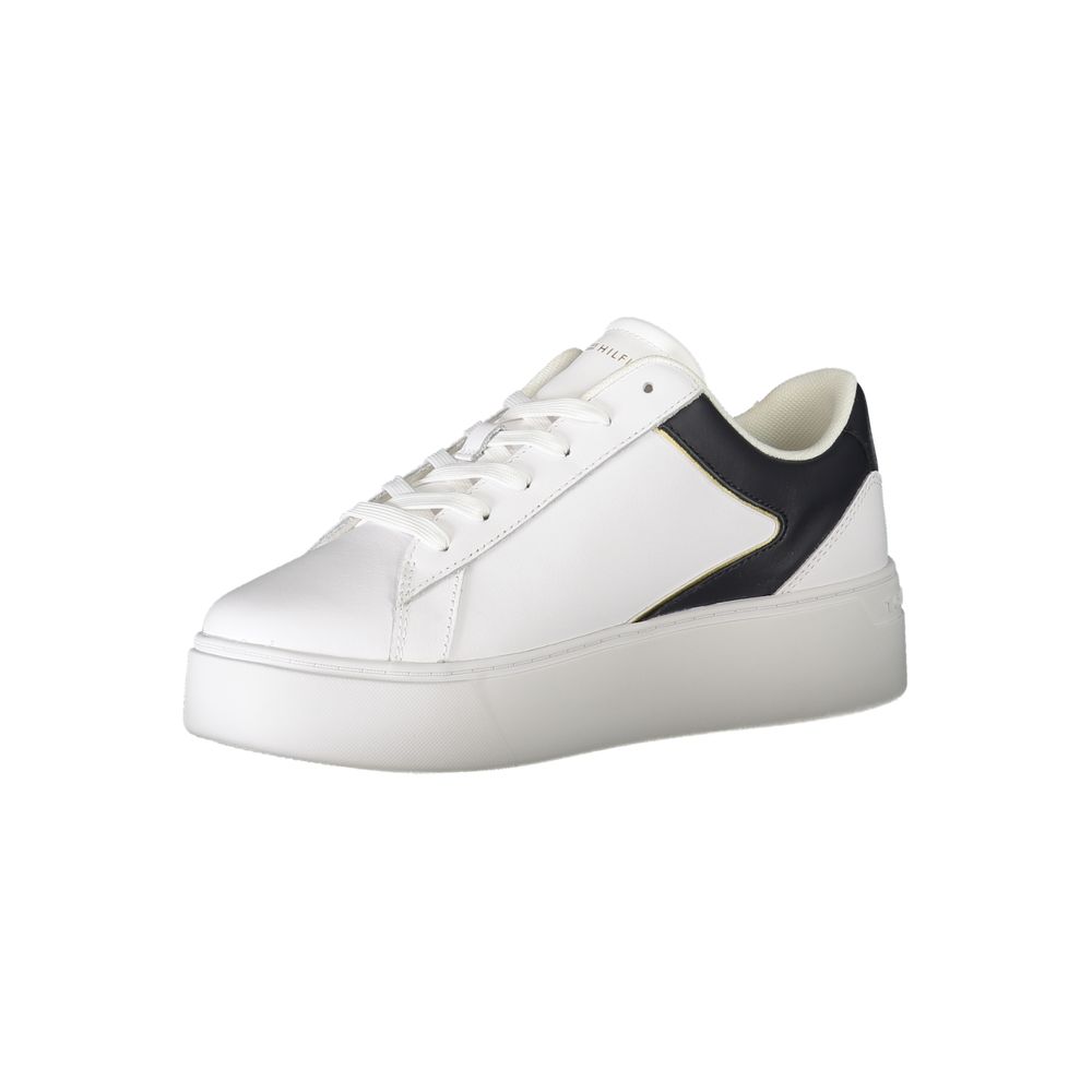 Tommy Hilfiger Bianco Damen-Sneaker aus Polyurethan
