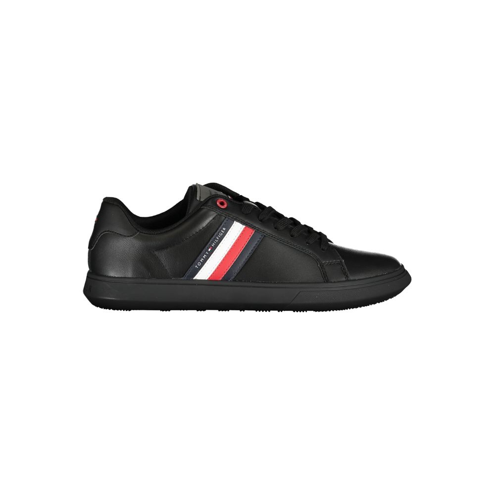 Tommy Hilfiger Schwarzer Leder Herren Sneaker