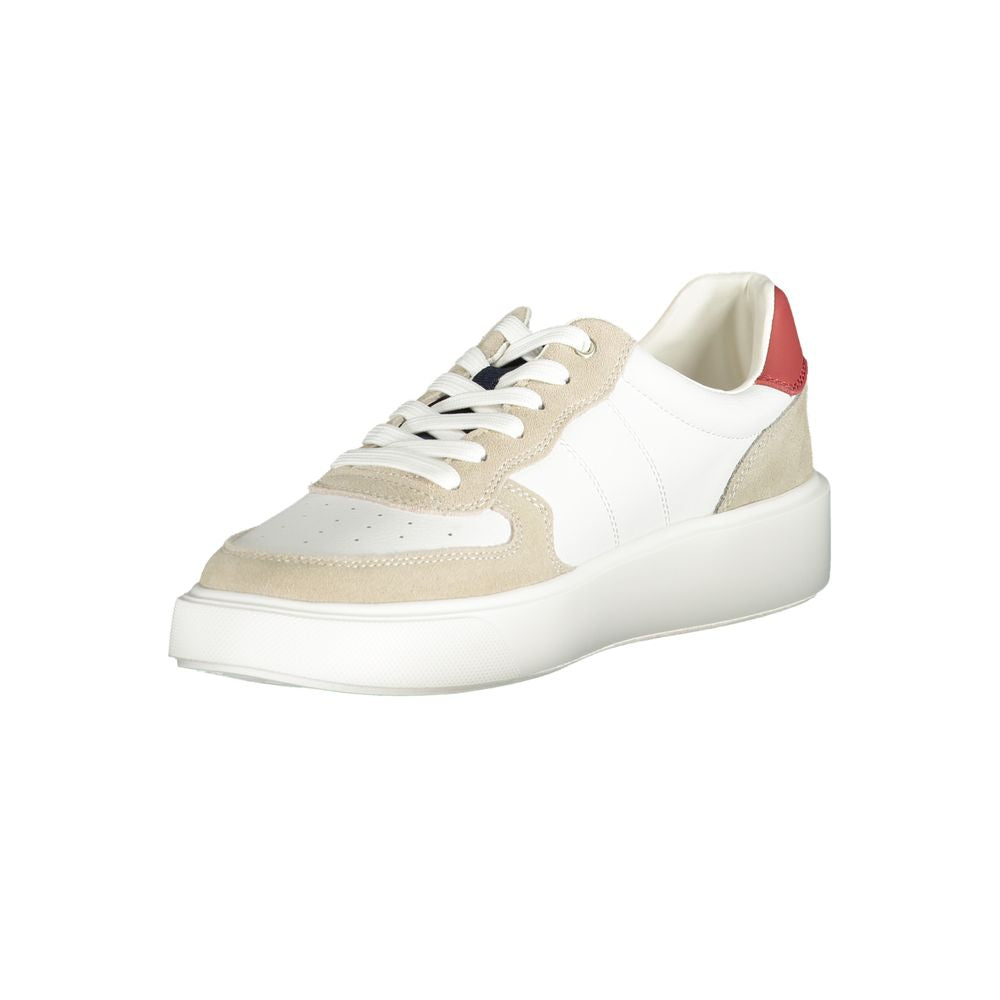 Blauer Weißer Herren-Sneaker aus Polyurethan