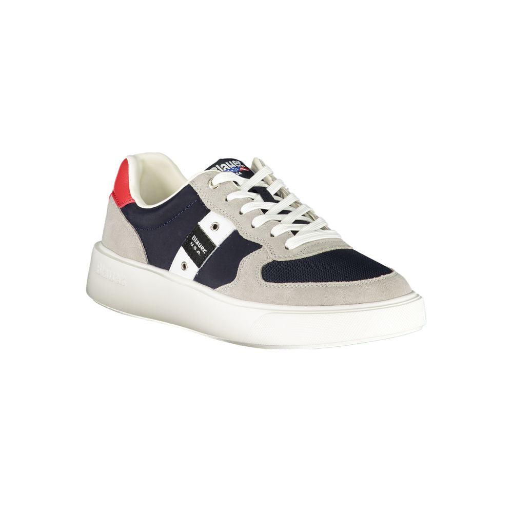 Blauer Herren-Sneaker aus Polyurethan