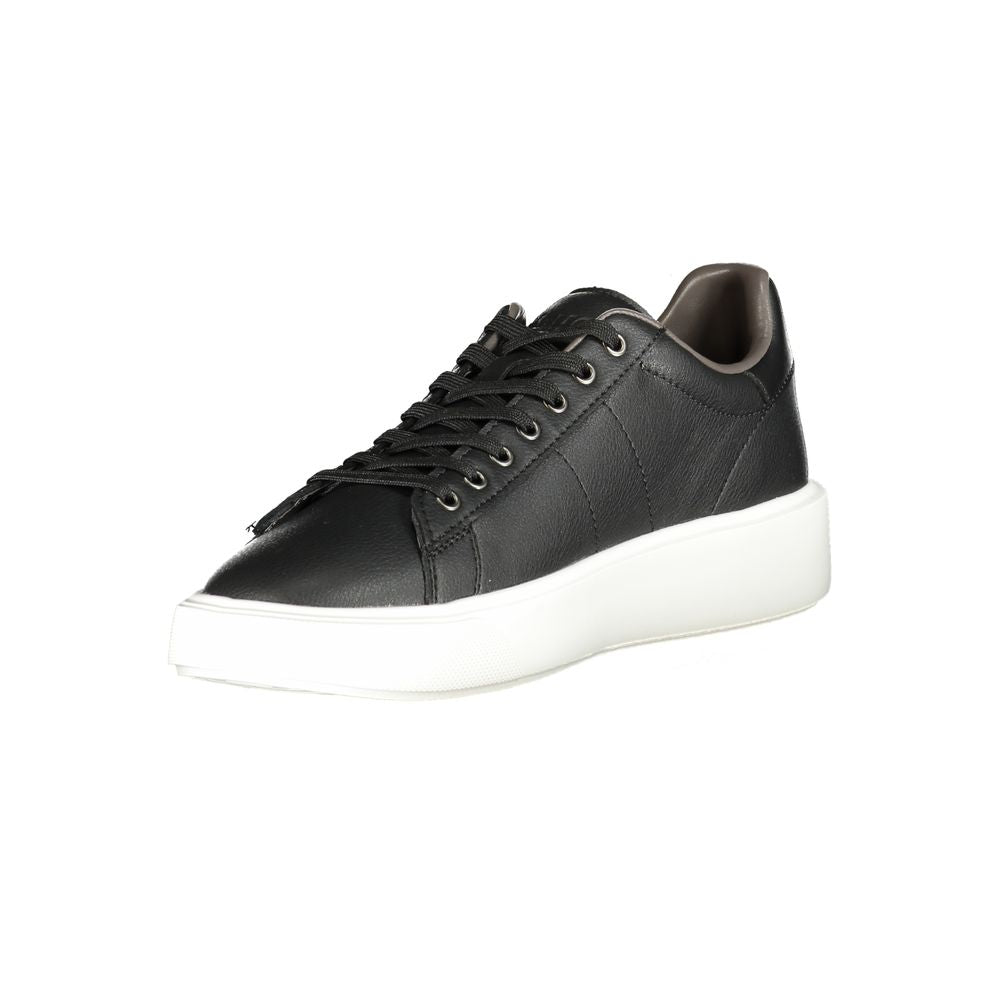 Blue Black Polyester Sports Shoes