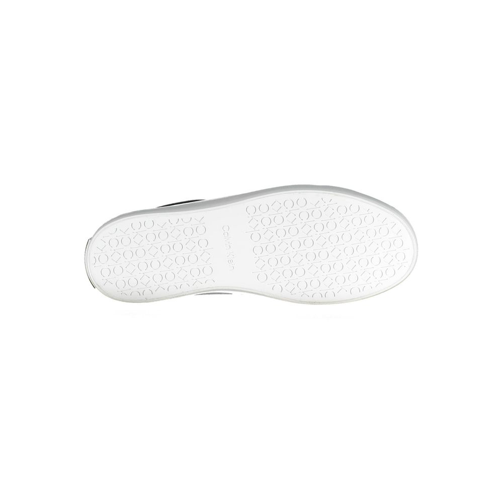 Baskets noires en cuir véritable Calvin Klein