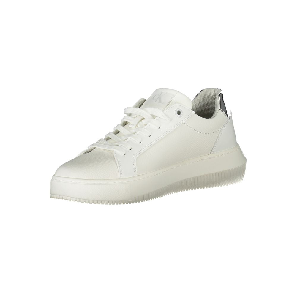 Calvin Klein White Polyester Low-Top Sneakers
