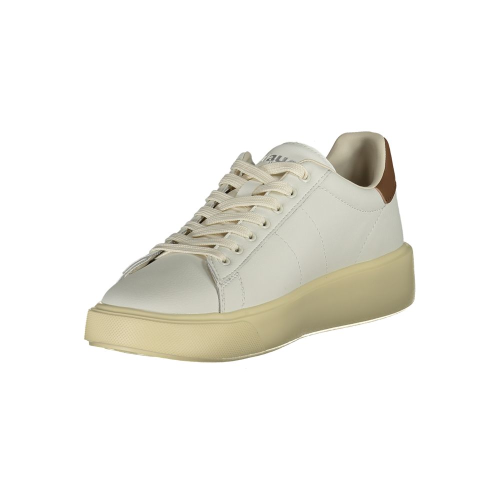 Blauer Weißer Herren-Sneaker aus Polyurethan