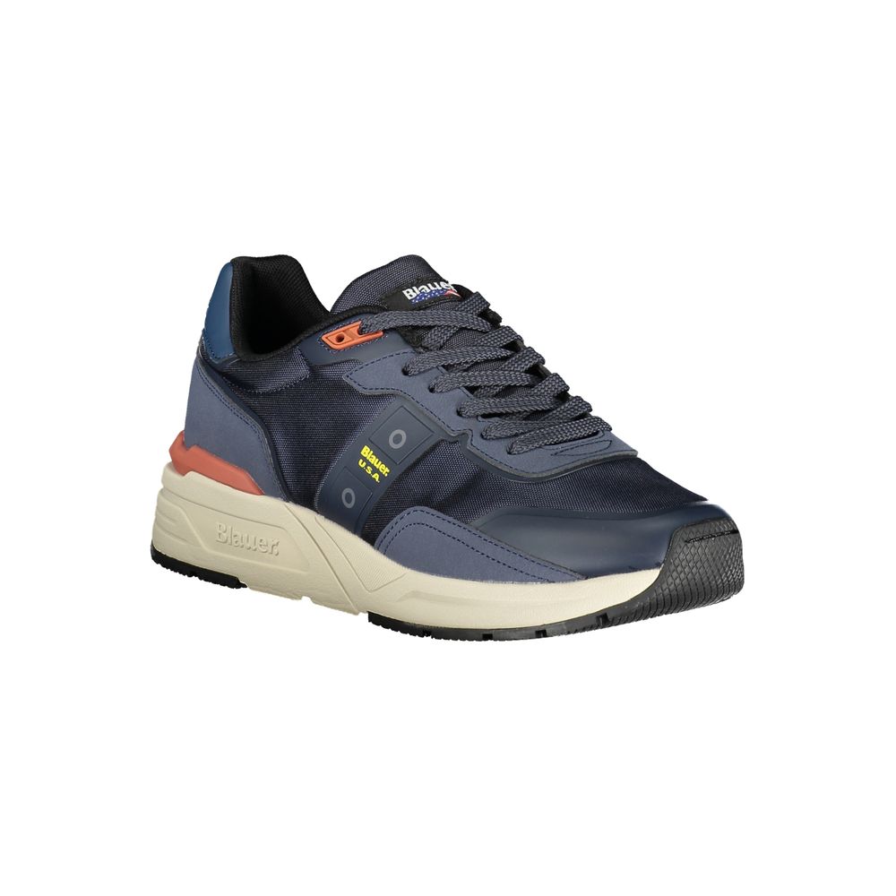 Blauer Herren-Sneaker aus Polyurethan