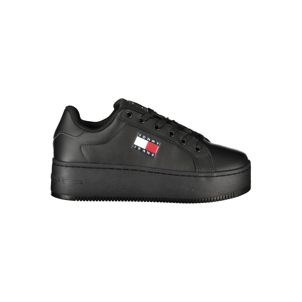 Baskets Tommy Hilfiger noires en polyuréthane pour femme
