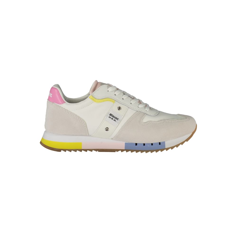 Blauer Weißer Polyester-Sneaker