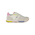 Blauer Weißer Polyester-Sneaker