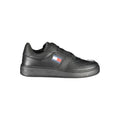Tommy Hilfiger Black Leather Men's Sneakers
