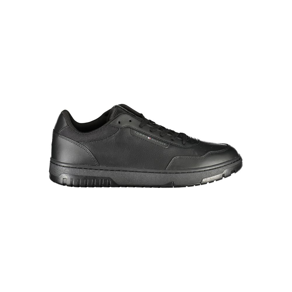 Tommy Hilfiger Schwarzer Leder Herren Sneaker