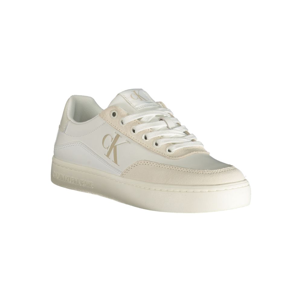 Calvin Klein Bianco Damen-Sneaker aus Polyurethan