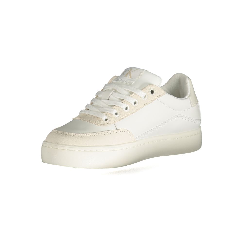 Calvin Klein Bianco Damen-Sneaker aus Polyurethan