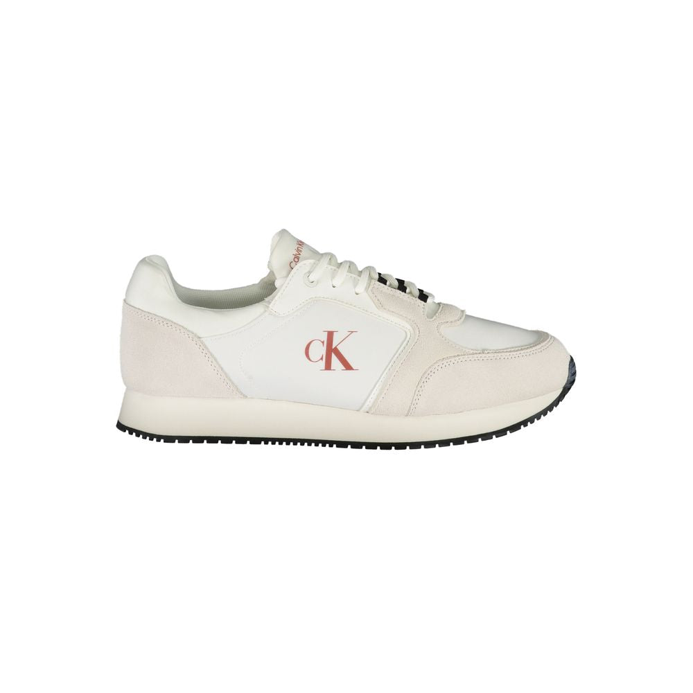 Calvin Klein Men's White Polyurethane Sneaker