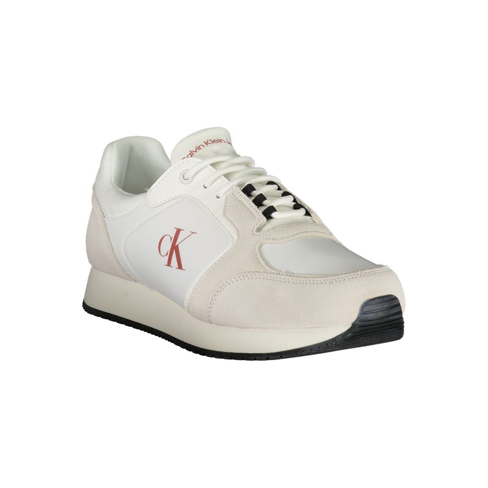 Calvin Klein Men's White Polyurethane Sneaker