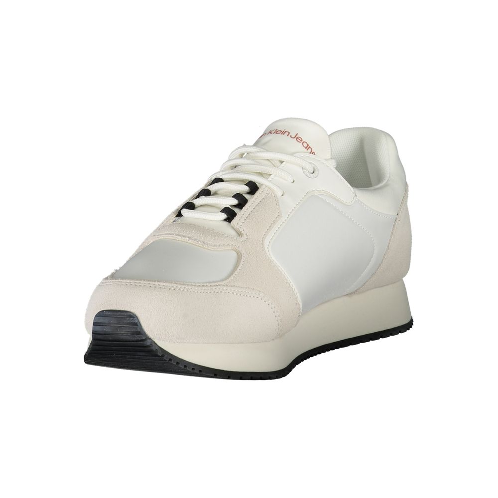 Calvin Klein Men's White Polyurethane Sneaker