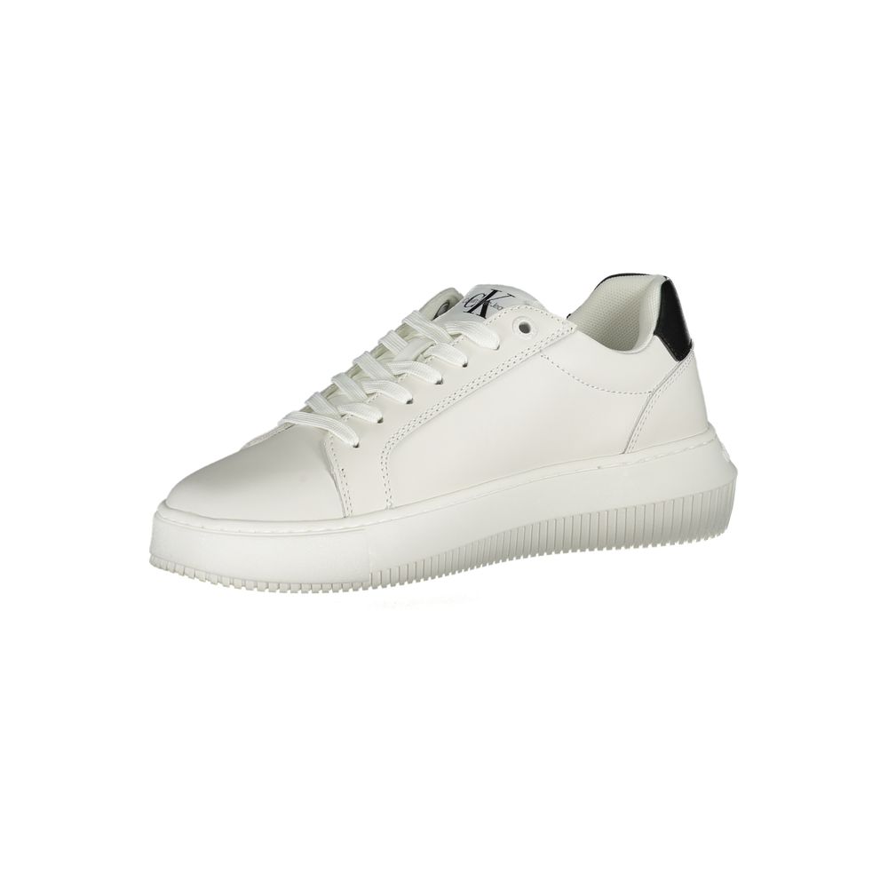 Baskets en cuir blanc Calvin Klein pour femme