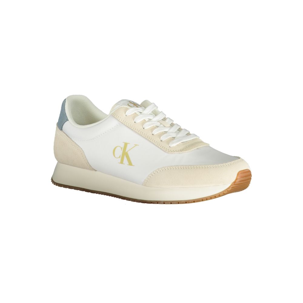 Calvin Klein Weiße Herren-Sneaker aus Polyester