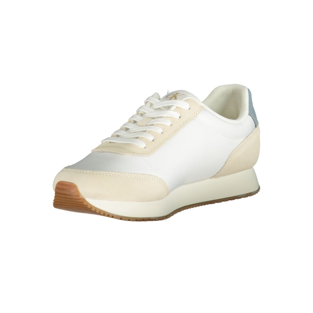 Calvin Klein Weiße Herren-Sneaker aus Polyester