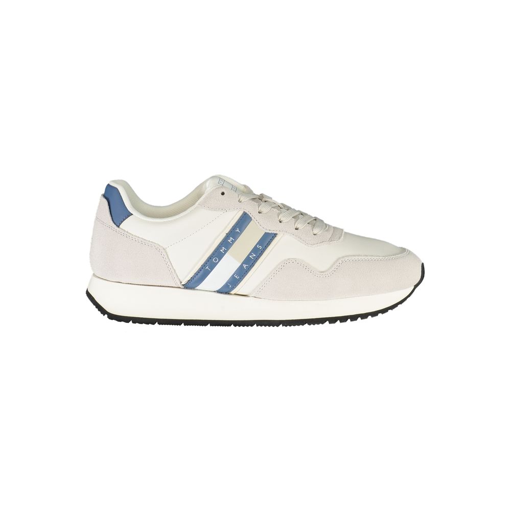 Baskets Tommy Hilfiger blanches en cuir pour homme