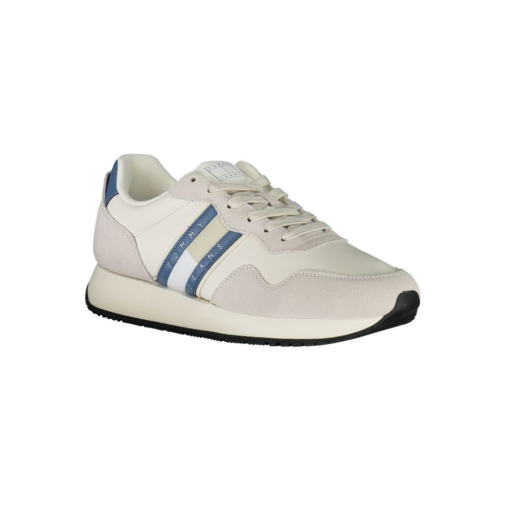 Baskets Tommy Hilfiger blanches en cuir pour homme