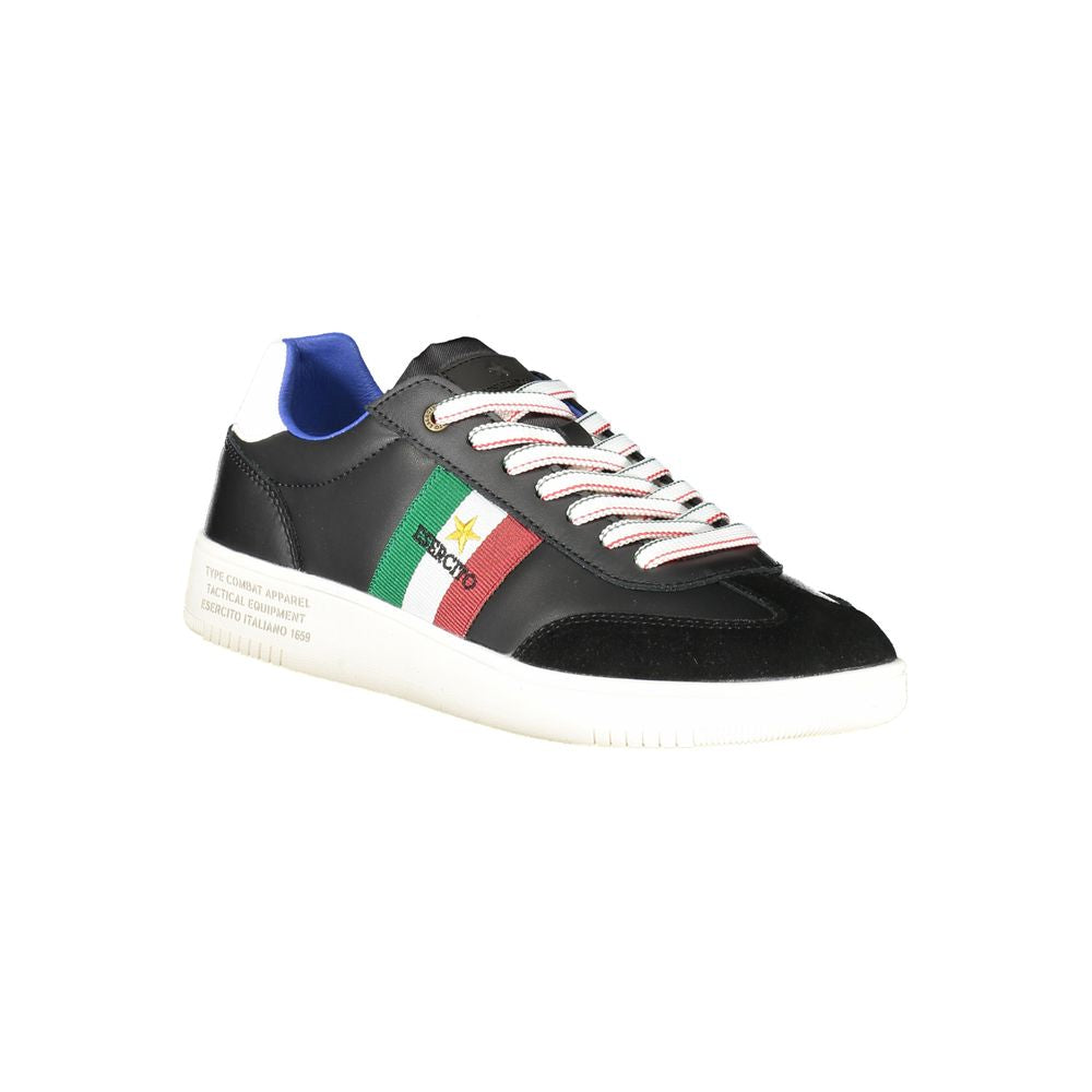 Esercito 1659 Schwarzer Leder Herren Sneaker
