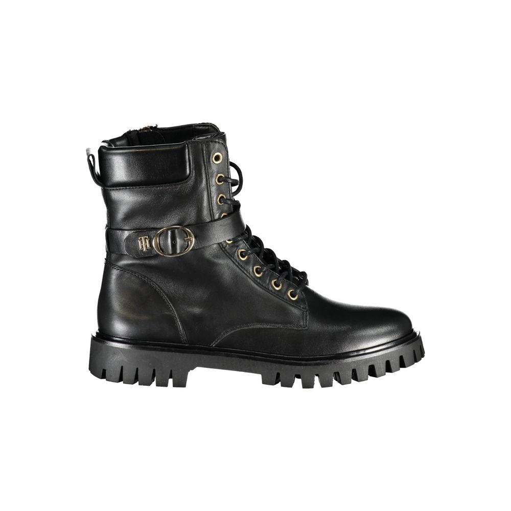 Tommy Hilfiger Schwarzer Polyester-Knöchelstiefel