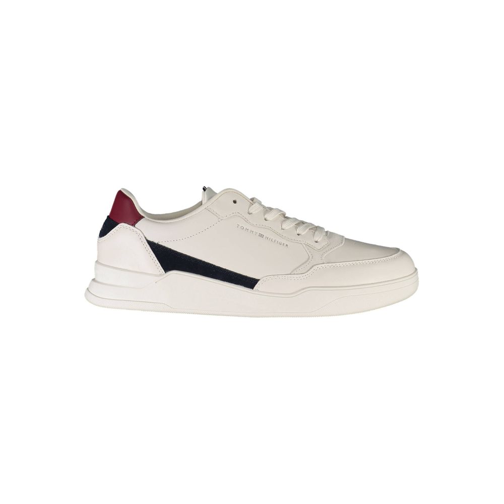 Tommy Hilfiger White Leather Men's Sneakers