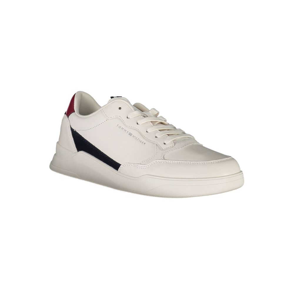 Tommy Hilfiger White Leather Men's Sneakers