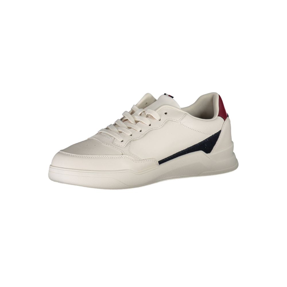Tommy Hilfiger White Leather Men's Sneakers
