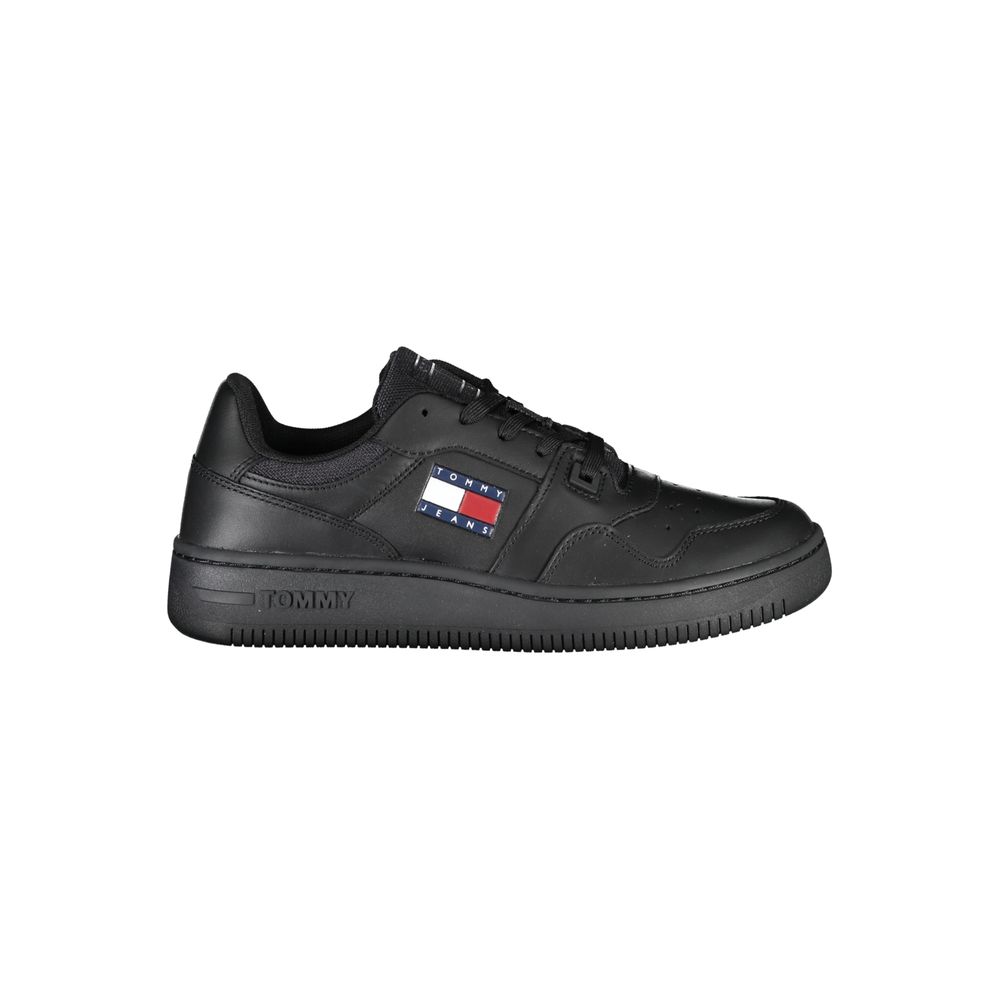 Tommy Hilfiger Baskets noires en cuir véritable