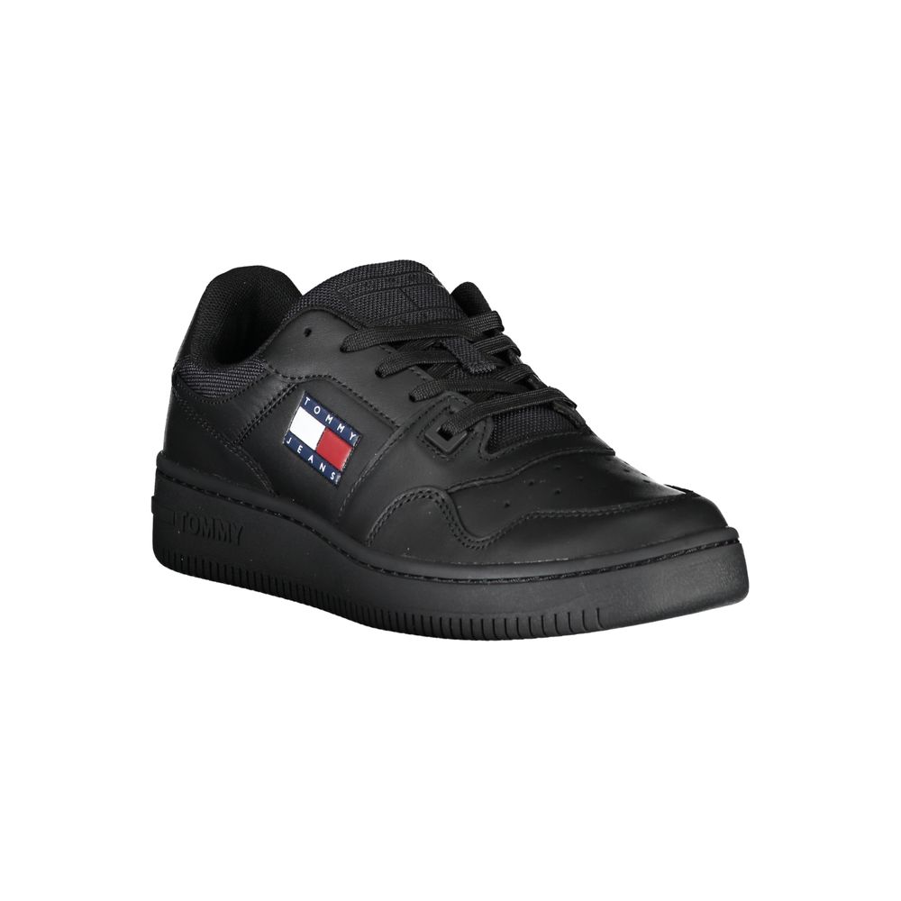 Tommy Hilfiger Baskets noires en cuir véritable