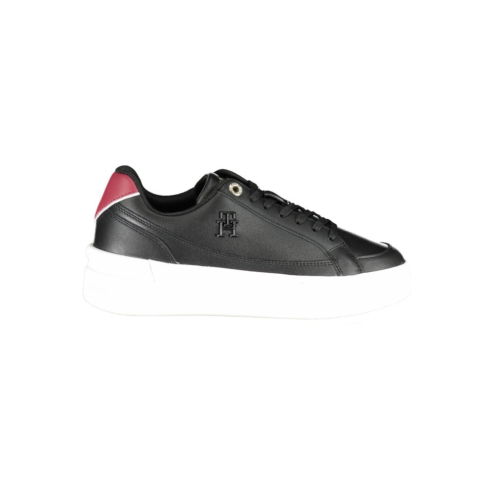 Sneakers Tommy Hilfiger en cuir véritable noir