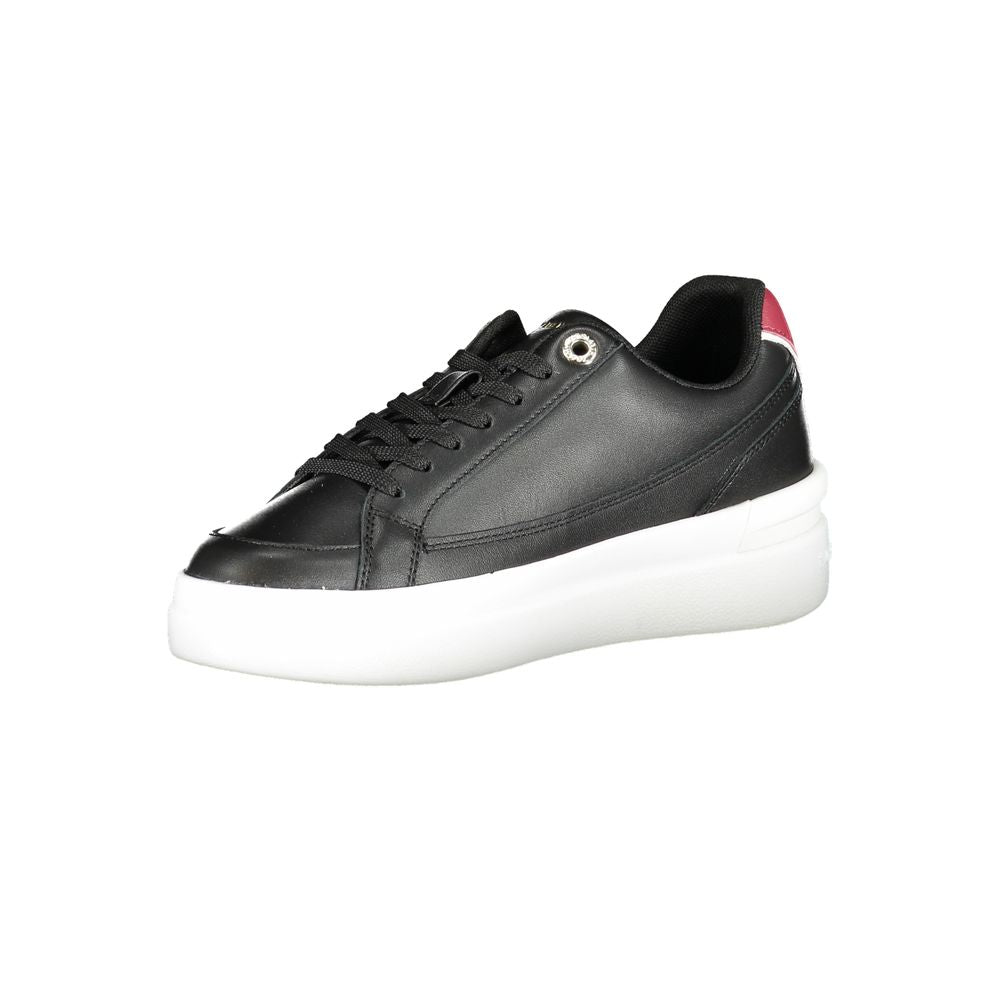 Sneakers Tommy Hilfiger en cuir véritable noir