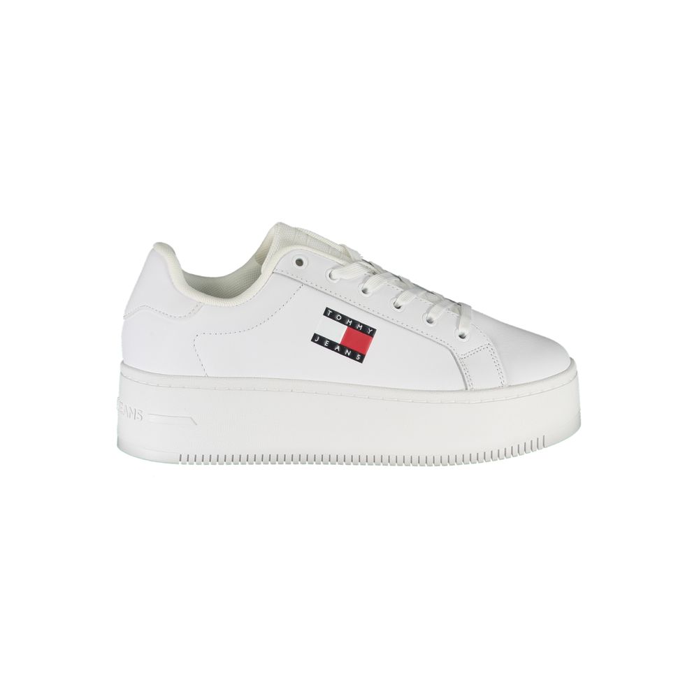Baskets en cuir blanc Tommy Hilfiger pour femme