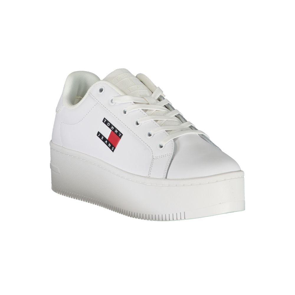 Baskets en cuir blanc Tommy Hilfiger pour femme