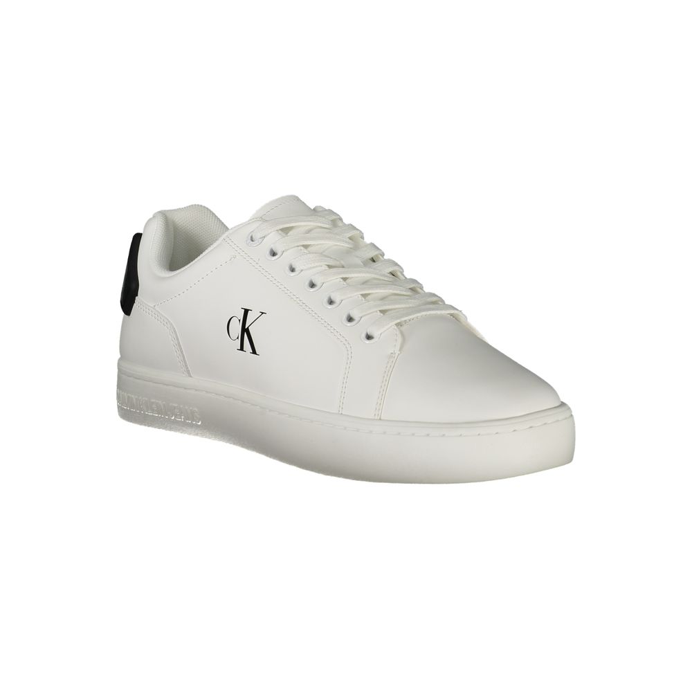 Calvin Klein Bianco Polyurethan-Sneaker für Herren