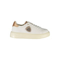 Blauer Weiße Low-Top-Sneaker aus Polyester