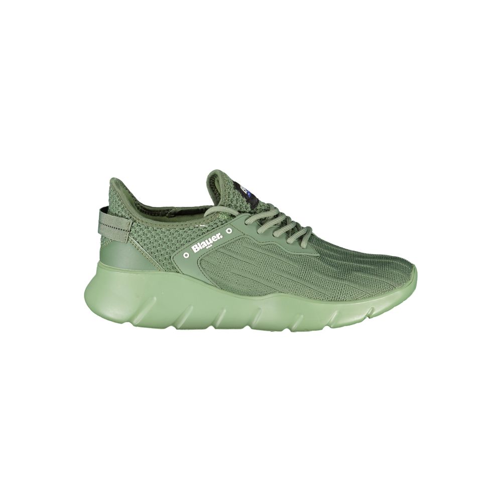 Blue Verde Polyester Men's Sneakers