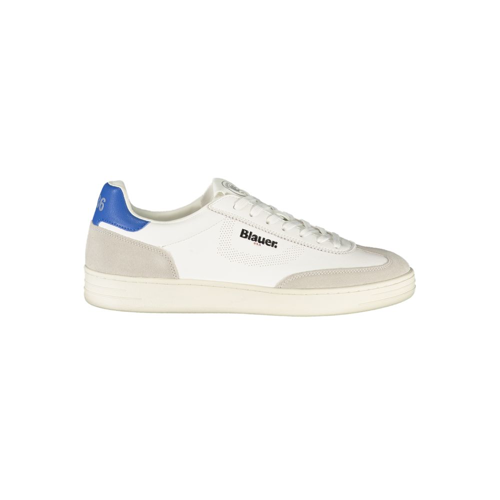 Blauer Herren-Sneaker aus weißem Polyurethan