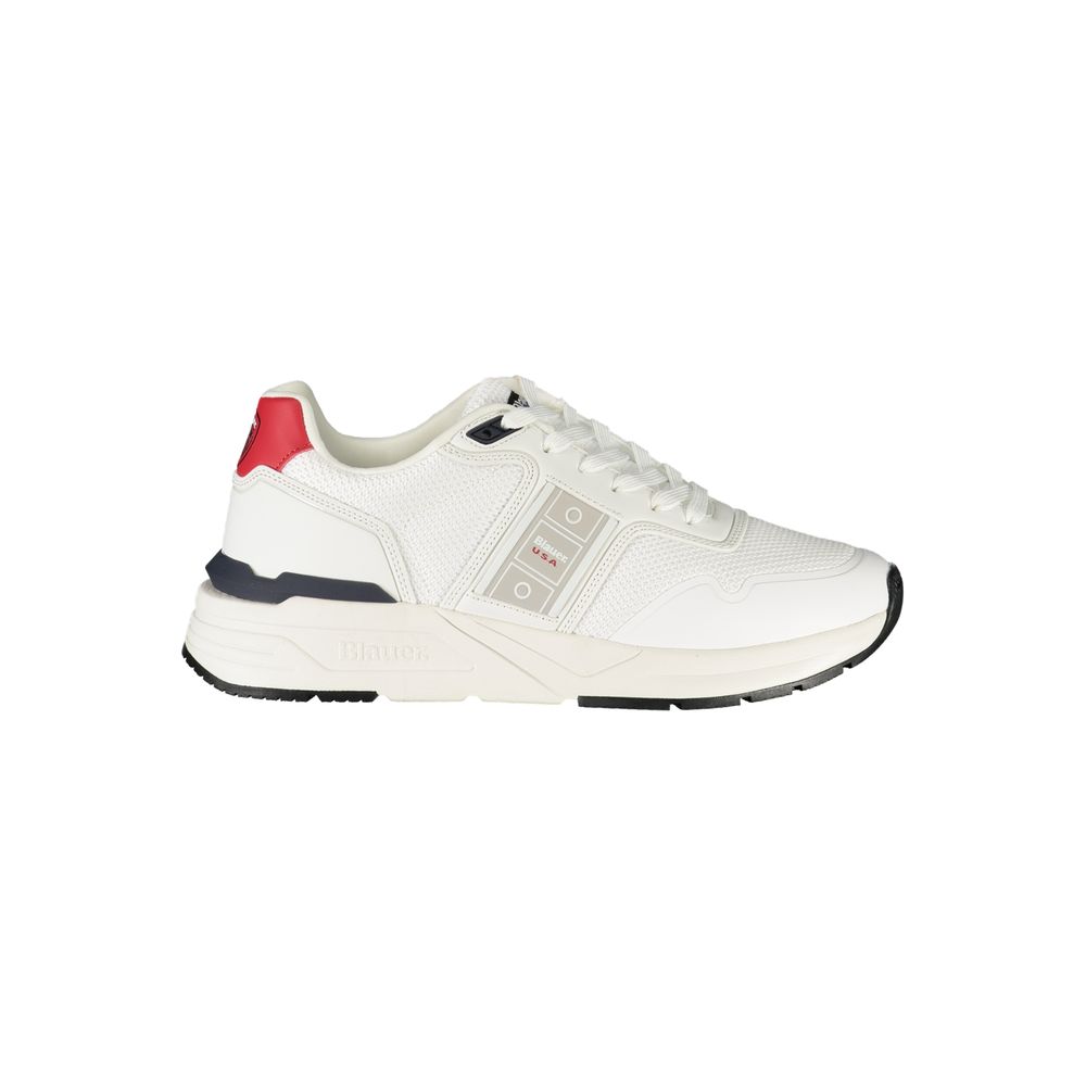 Blauer Weiße Herren-Sneaker aus Polyester