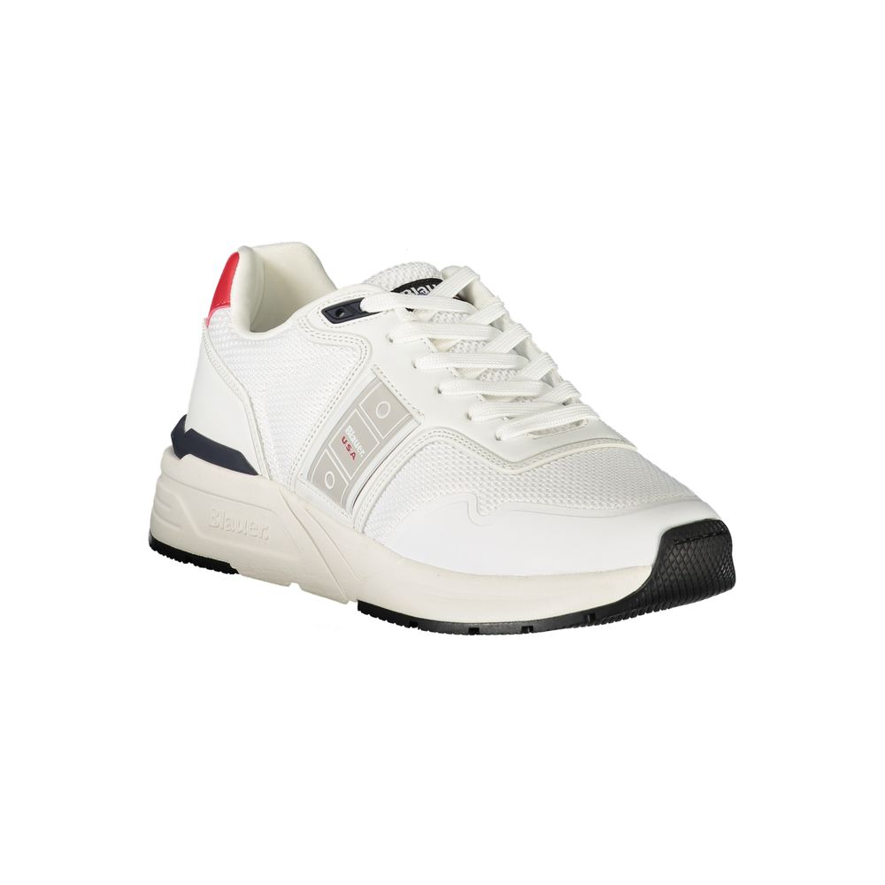 Blauer Weiße Herren-Sneaker aus Polyester