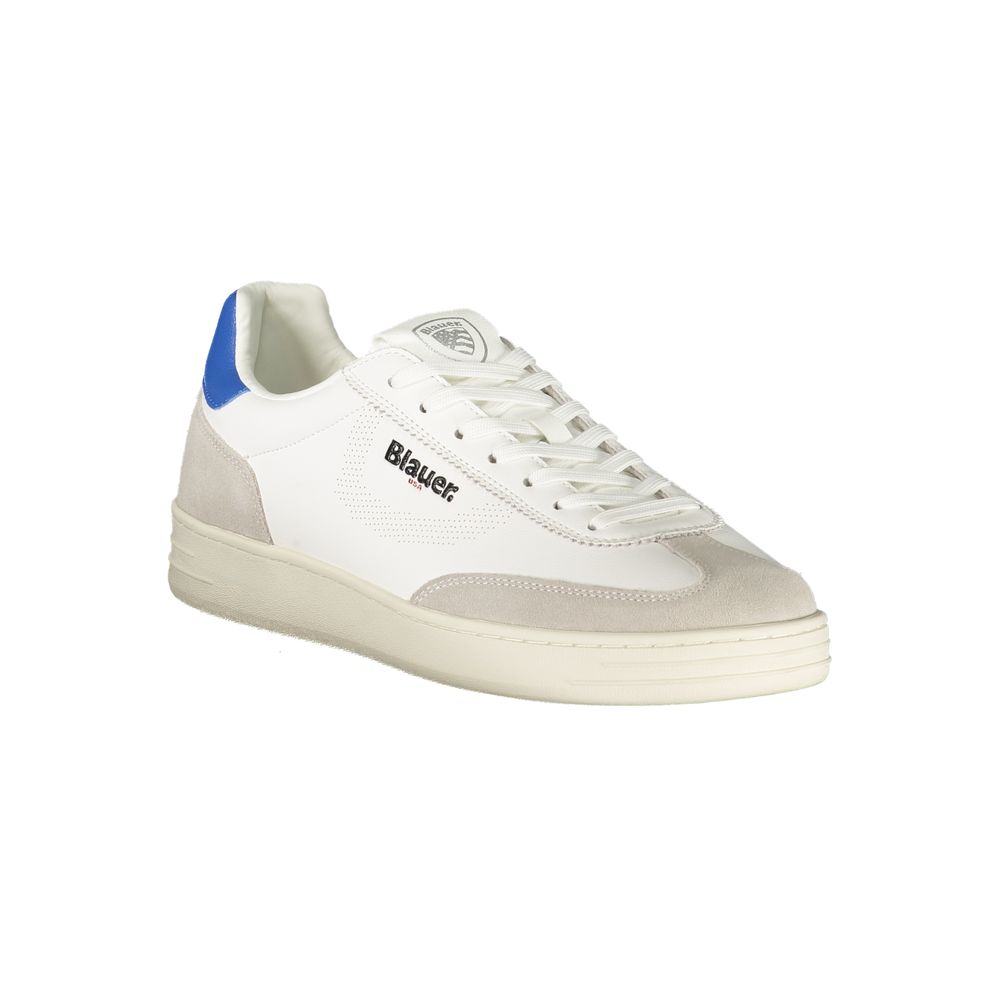 Blauer Herren-Sneaker aus weißem Polyurethan
