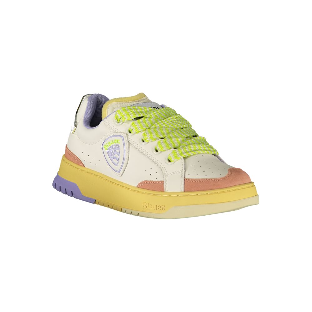 Blauer Bianco Poliuretano Donna Sneaker