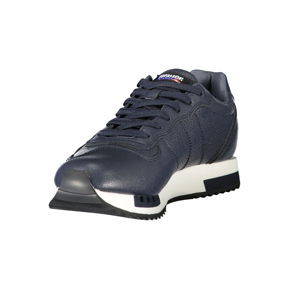 Men's blue polyurethane sneakers