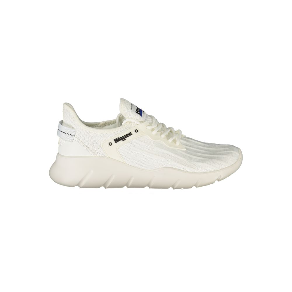 Blauer Weiße Herren-Sneaker aus Polyester