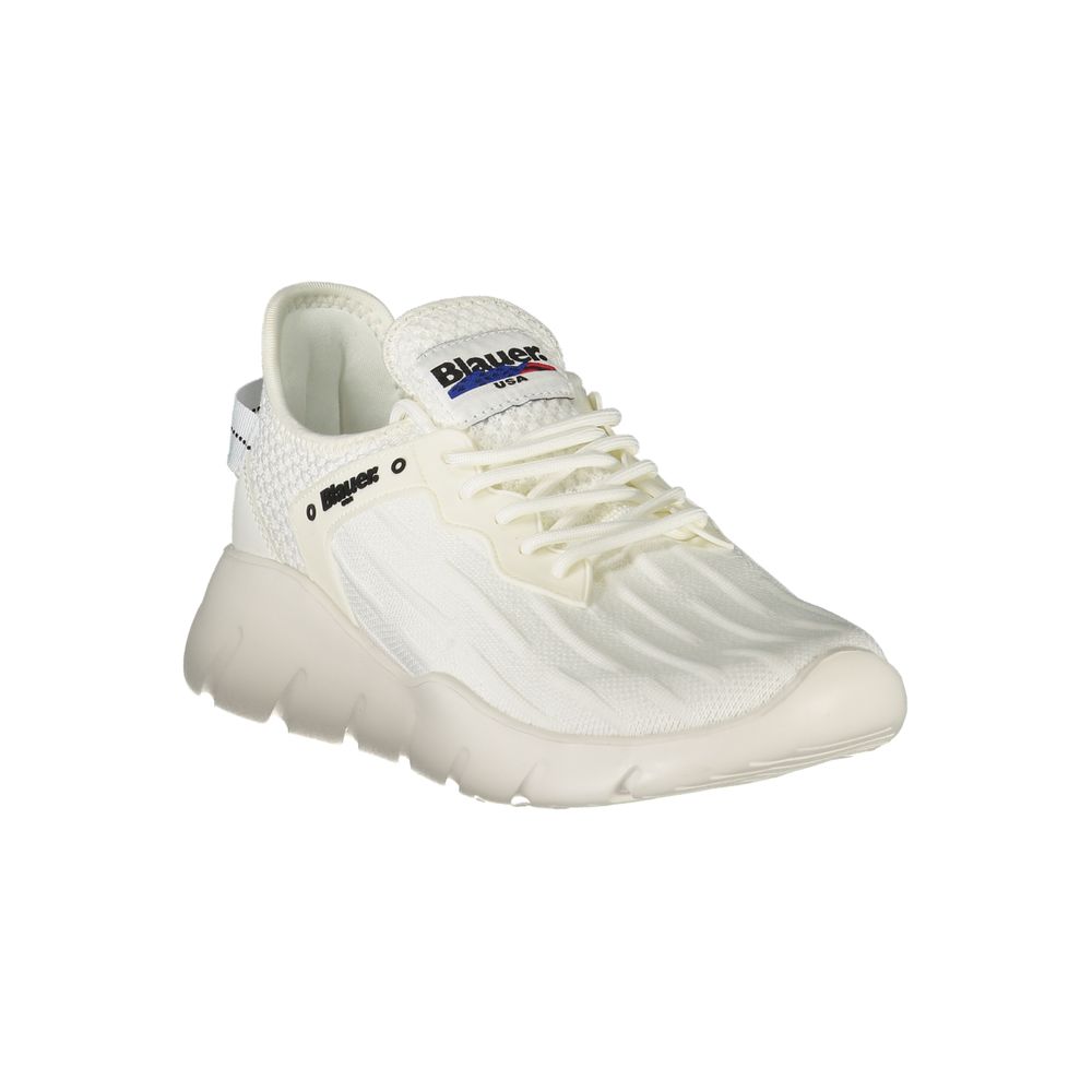 Blauer Weiße Herren-Sneaker aus Polyester