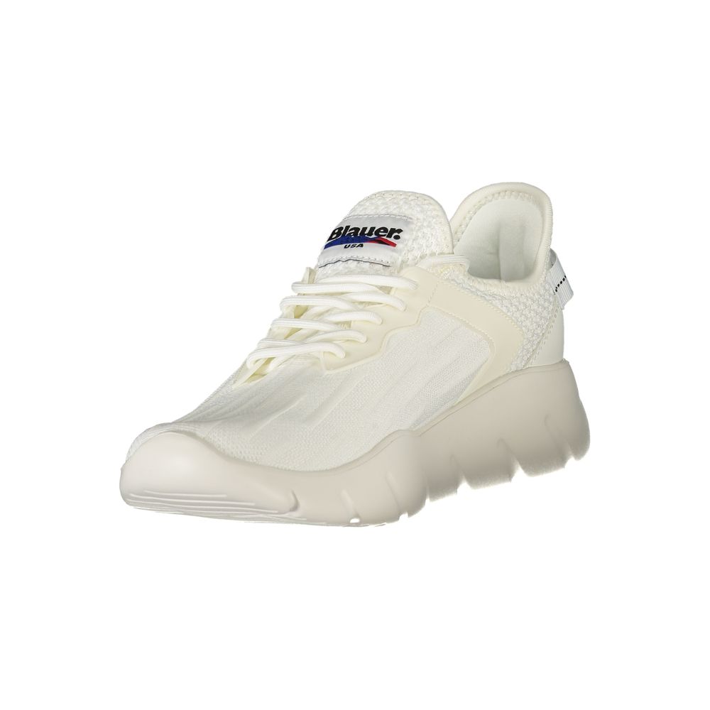 Blauer Weiße Herren-Sneaker aus Polyester