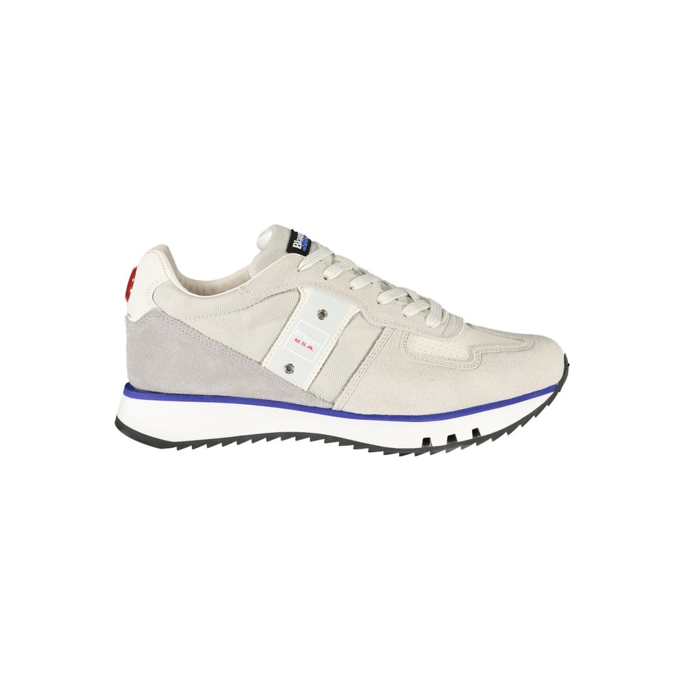 Blauer Graue Sportschuhe aus Polyester