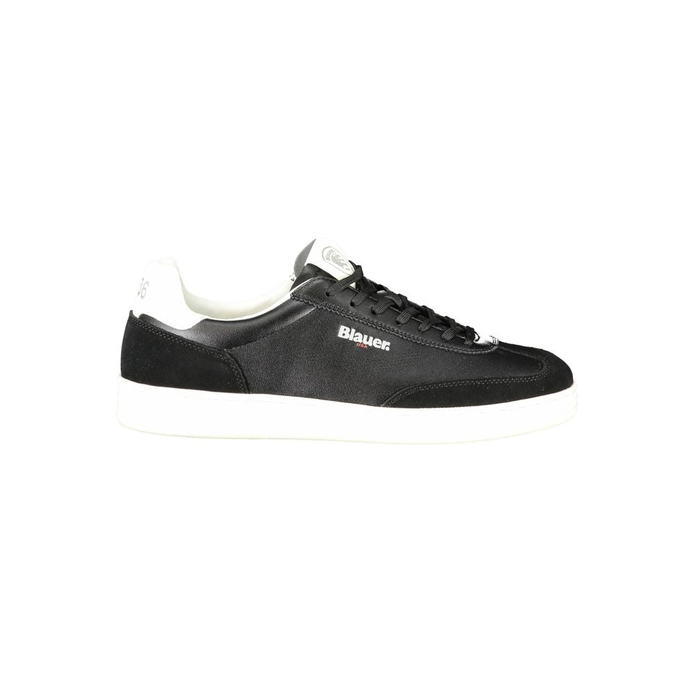 Blauer Schwarze Sportschuhe aus Polyester