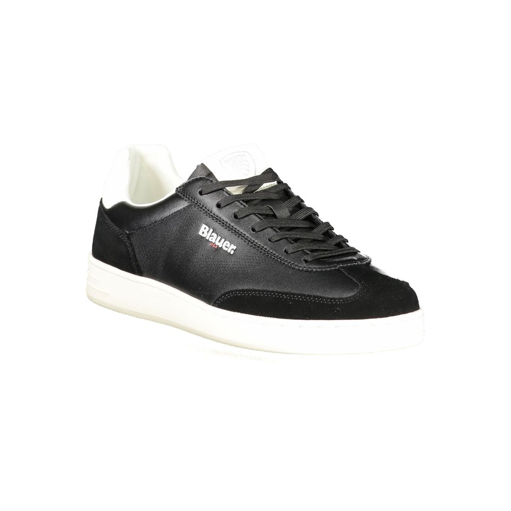 Blauer Schwarze Sportschuhe aus Polyester